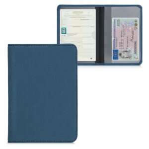 Kwmobile car document holder, blue neoprene, for car registration and insurance documents - Dressing Accessory