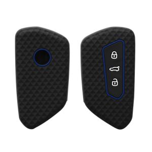 VW / Skoda / Seat Car Key Cover - 3 Buttons, kwmobile, Silicone, Black, 55583.03 131478100 - Kwmobile