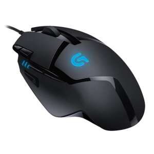 Logitech G402 Hyperion Fury FPS Gaming egér, fekete, ferde nézet - Egér