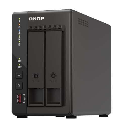 QNAP NAS 2 fiókos Celeron J6412 4x2,6GHz, 8GB RAM, 2x2500Mbps, 2xHDMI, 2xUSB3.2Gen2, 2xM.2 2280 PCIe Slot - TS-253E-8G