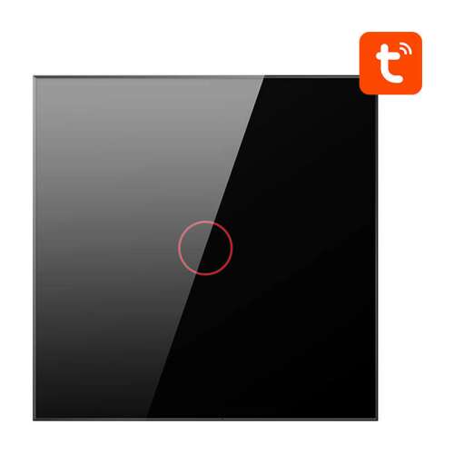 Intreruptor inteligent pentru lumină Avatto ZTS02-EU-B1, negru, vedere frontală