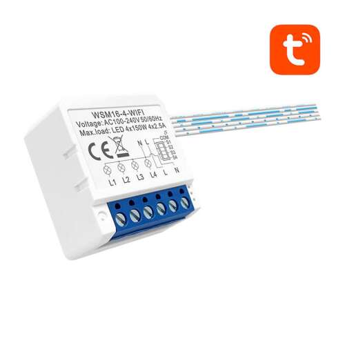 Avatto WSM16-W4 Smart WiFi Schaltermodul zur Steuerung von 4 Lichtern
