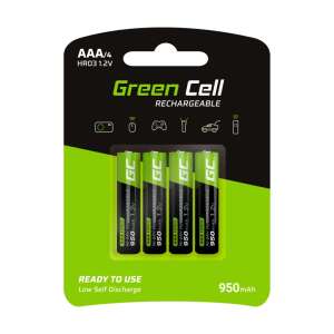 Green Cell AAA rechargeable batteries, 4 pack, 950mAh, ready to use - Batteries & Accumulator