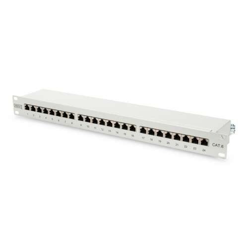 DIGITUS 24 port Cat6 patch panel, 19 inch, white
