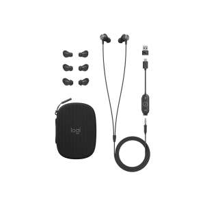 LOGI Zone Wired Earbuds Teams - Graphite 75566086 - Headphone and Bluetooth Speaker