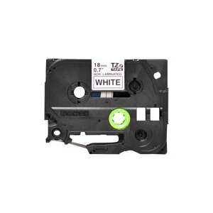Brother TZe-N241 18mm Black on White Non-Laminated Tape Cassette - Brother