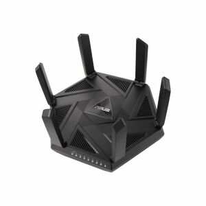 Asus RT-AXE7800 WiFi 6E рутер, изглед отгоре под ъгъл - Wi-Fi рутер, адаптер