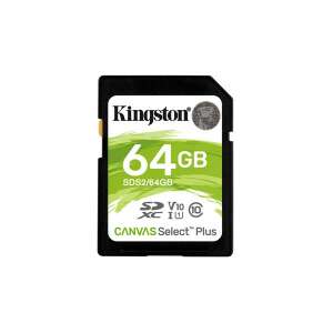 Kingston Canvas Select Plus 64GB SDXC memóriakártya, Class 10, UHS-I, U1 - Kingston