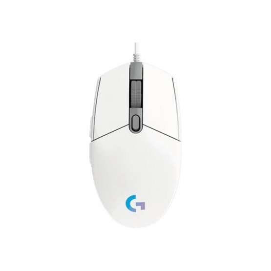Logitech Egér - G102 Lightsync Vezetékes Gaming, Fehér