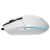 Pohľad zboku na hernú myš Logitech G102 Lightsync biela
