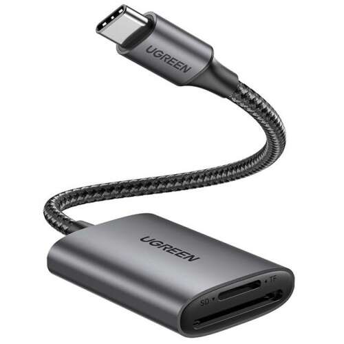 Четец на карти UGREEN CM401 USB-C, сив, за SD и TF карти
