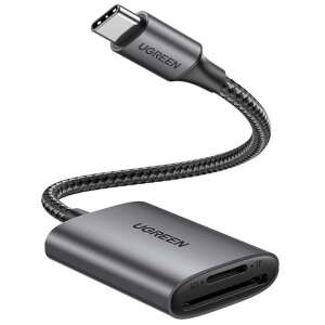 UGREEN CM401 USB-C kártyaolvasó, szürke, SD és TF kártyákhoz - Kártyaolvasó