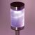 Purple LED solar garden light, metal and white finish