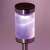 Solar powered garden lamp, metal, white and color changing LED, in a colorful box, color changing LED purple