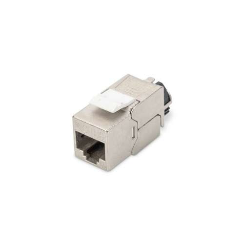 DIGITUS CAT 6A shielded keystone jack, RJ45 connector, tool-free installation