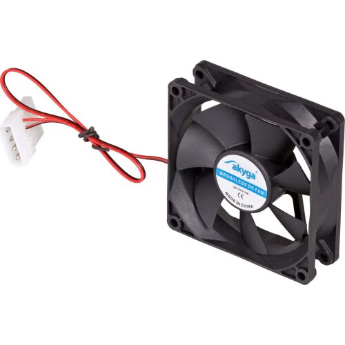 Ventilátor do PC skrinky Akyga AW-8A-BK 80mm s Molex konektorom