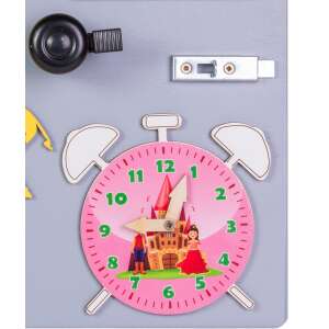 Fából készült manipulációs tábla rózsaszín óra 50x37.5cm 75615948 Fejlesztő játékok babáknak