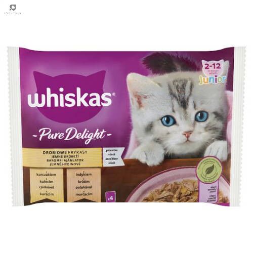 Whiskas Junior Kölyökmacska Eledel - Baromfi - 4 x 85g