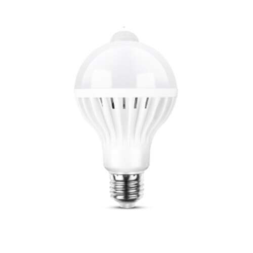 E27 LED Motion Sensor Light Bulb, 12W, 6500K, 88x88x128mm