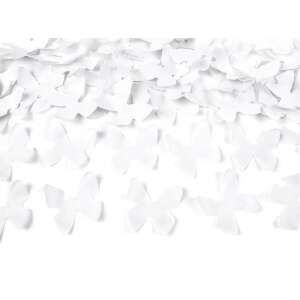 Konfetti cső lövés fehér pillangókkal 60cm 75619639 Party kellékek