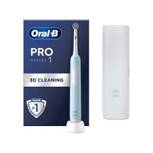 Oral-B PRO1 Caribeean Blue X-Clean + vankúšiky Elektrická zubná kefka Blue 75637551 Elektrické zubné kefky