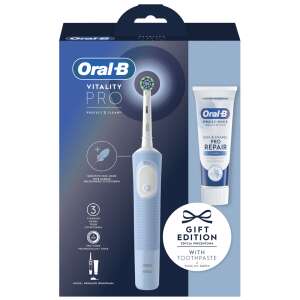 Oral-B Vitality PRO X Clean Vapor Blue Elektrische Zahnbürste + Bonus-Zahnpasta Blau 75698531 Mundpflege