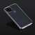 Clear thin silicone case for iPhone, angled view