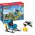 Schleich Dinosaurs Attack from the Air playset with helicopter, figure, and pterodactyl toy