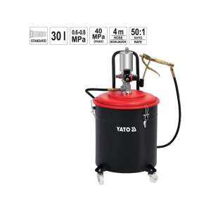 YATO 30L Pompă pneumatică de unsoare - Sistem profesional de lubrifiere pentru utilizare auto și industrială - Accesorii pentru scule pneumatice