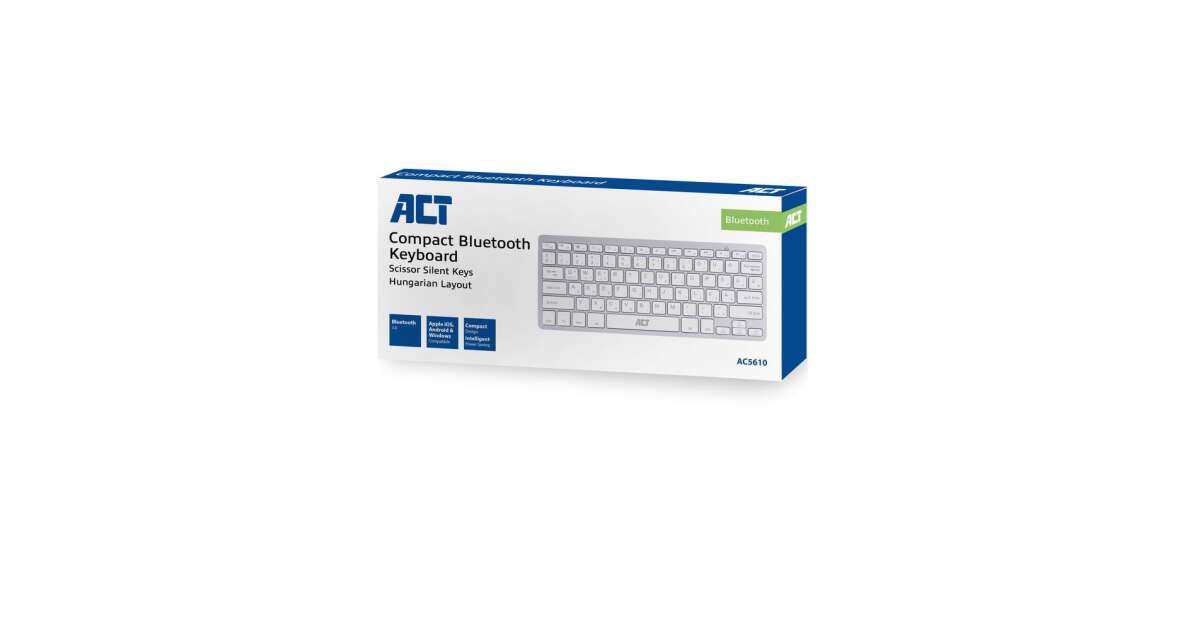 ACT AC5610 Portable Bluetooth Keyboard White HU | Pepita.hu
