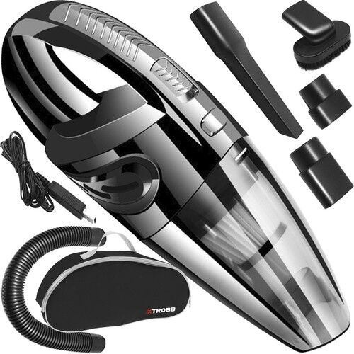 Xtrobb Безжична прахосмукачка за кола с високо засмукване, USB, 90W - черна 129366100