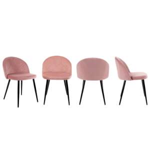Set de scaune de sufragerie 4pcs P76_54 #pink 32453486 Scaune sufragerie