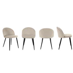 Set de scaune de sufragerie 4pcs P76_54 #beige-negru 32453496 Scaune sufragerie