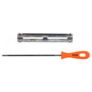 YATO Runde Kettensägenfeile mit Führung - 4,0 mm Feile und Führung - Feilen