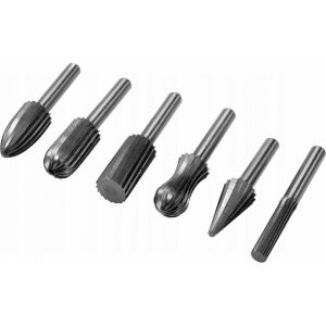 YATO 6-teiliges Turbostiftfräser-Set für Metall, schräge Ansicht - Feilen