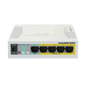 MikroTik RouterBOARD 260GSP, 5 gigabitových LAN portov, 1 SFP port, 4 PoE porty - MikroTik
