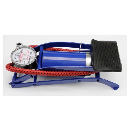 Pompă de picior cu manometru, vedere unghiulară