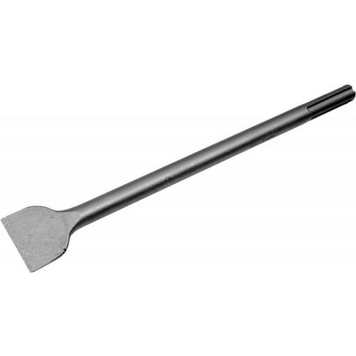 Widok pod kątem płaskiego dłuta YATO 50x400mm SDS-Max do usuwania płytek i tynku