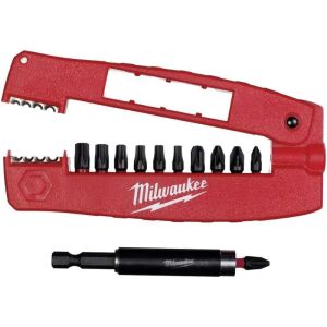 Milwaukee Zestaw bitów Shockwave Impact Duty z uchwytem, 12 sztuk - Bithead