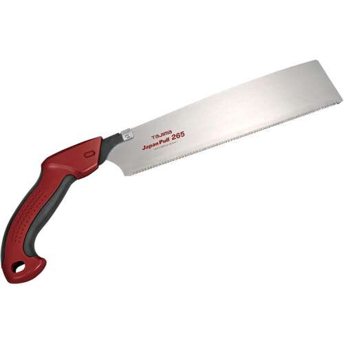 TAJIMA Japan Pull 265 mm fűrész, piros markolat, ezüst penge