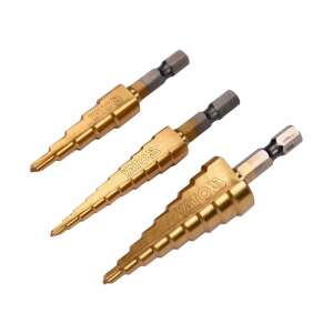YATO 3-piece HSS titanium nitride step drill bit set - Yato Drill bit