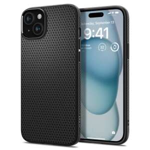 Spigen ACS06790 fekete telefontok iPhone 15-höz, 6.1 hüvelyk, geometriai mintával - Spigen