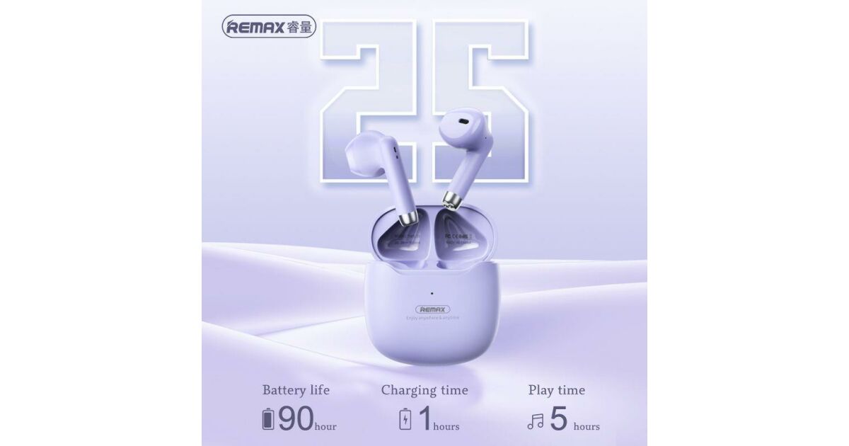 Remax Marshmallow Stereo TWS-19 wireless earbuds (purple)