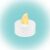 White LED tea light candle