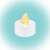 LED tea light, white, battery operated, flicker effect, for home decor, wedding, party, event