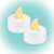2 pack LED tea lights, white, battery operated, flicker effect, for home decor, wedding, party, event