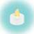 LED tea light, white, battery operated, flicker effect, for home decor, wedding, party, event