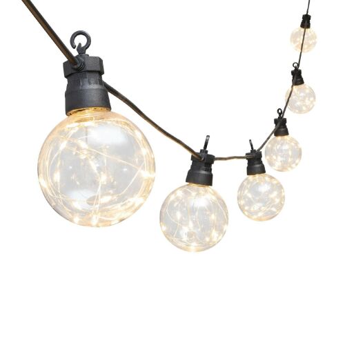 Sorolható party fényfüzér with Micro LED warm white globes, 5m length