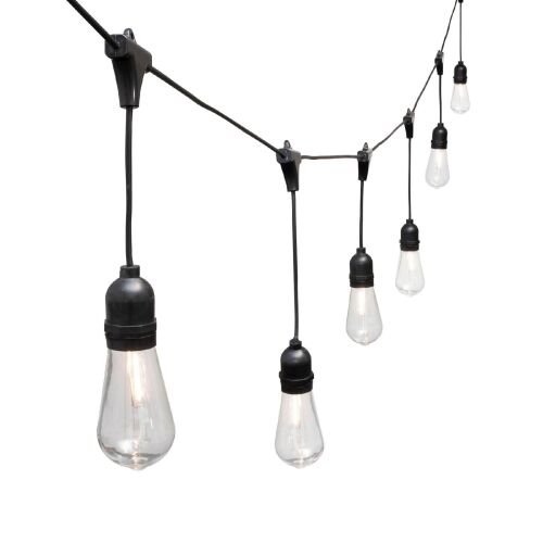 Łączony łańcuch świetlny na przyjęcia z żarówkami Filament LED papaya, 5m na zewnątrz