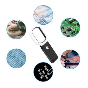 Óriás Nagyító - 25x Nagyítás - LED Világítás - Kihajtható Támasztó